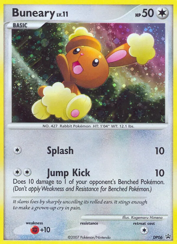 Carta Buneary, número DP06/56 da coleção DP Black Star Promos