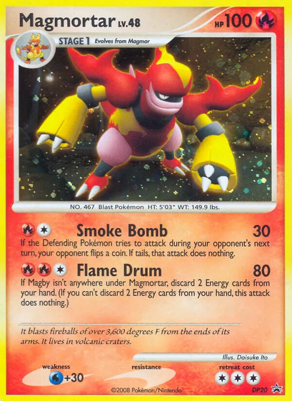 Carta Magmortar, número DP20/56 da coleção DP Black Star Promos