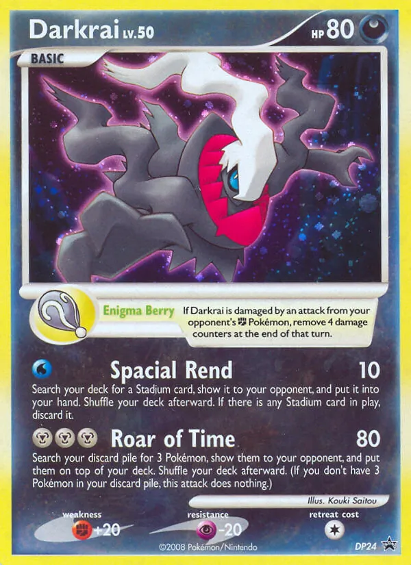 Carta Darkrai, número DP24/56 da coleção DP Black Star Promos