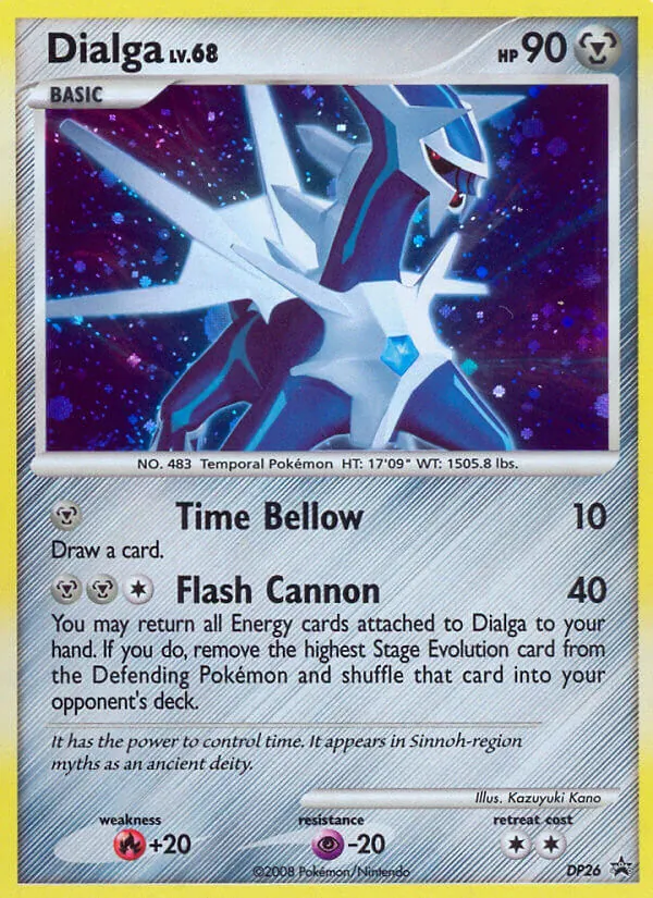 Carta Dialga, número DP26/56 da coleção DP Black Star Promos