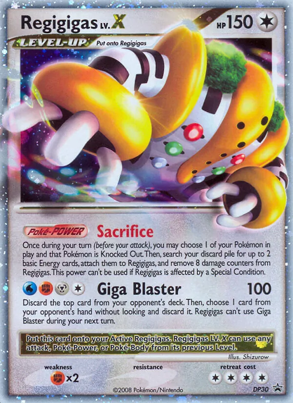 Carta Regigigas, número DP30/56 da coleção DP Black Star Promos