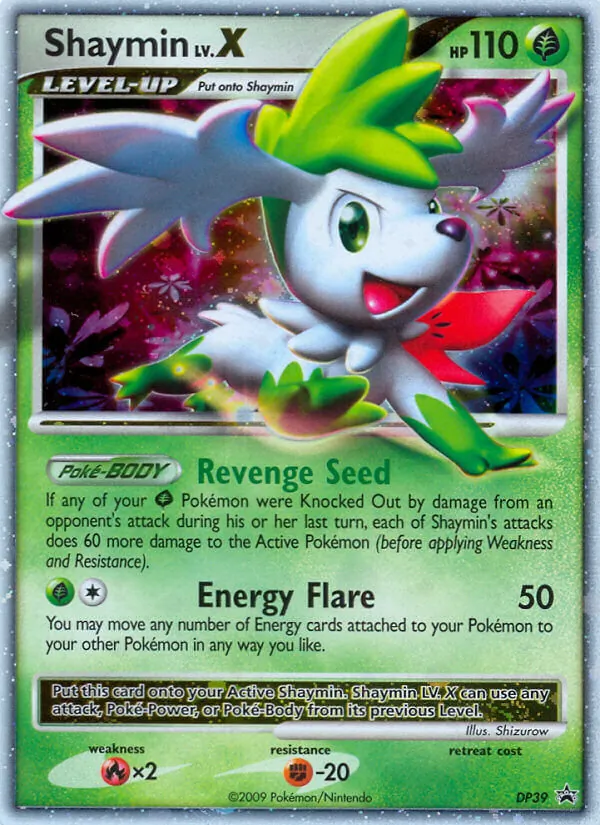 Carta Shaymin, número DP39/56 da coleção DP Black Star Promos