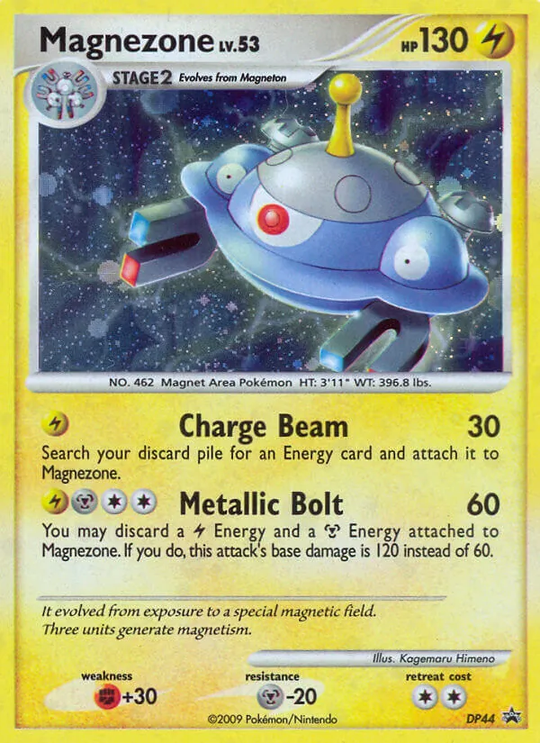 Carta Magnezone, número DP44/56 da coleção DP Black Star Promos