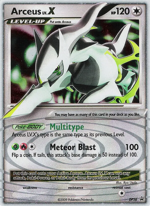 Carta Arceus, número DP56/56 da coleção DP Black Star Promos
