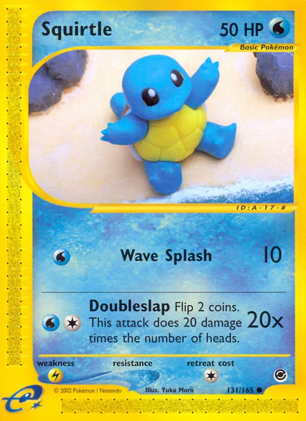 Carta Squirtle, número 131/165 da coleção Expedition Base Set