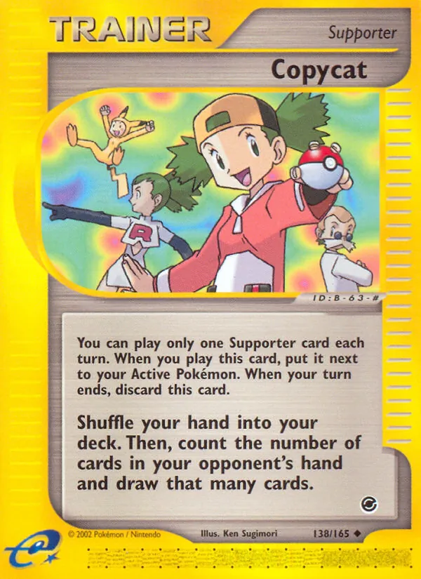 Carta Copycat, número 138/165 da coleção Expedition Base Set
