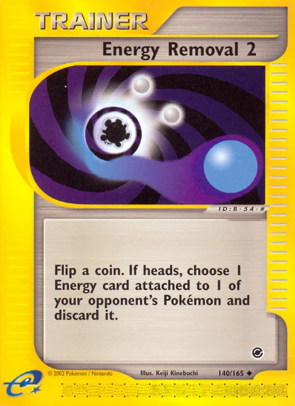 Carta Energy Removal 2, número 140/165 da coleção Expedition Base Set