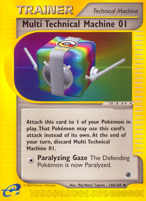 Carta Multi Technical Machine 01, número 144/165 da coleção Expedition Base Set