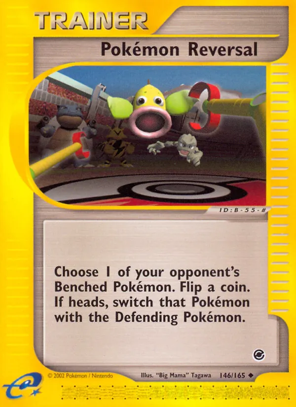 Carta Pokémon Reversal, número 146/165 da coleção Expedition Base Set