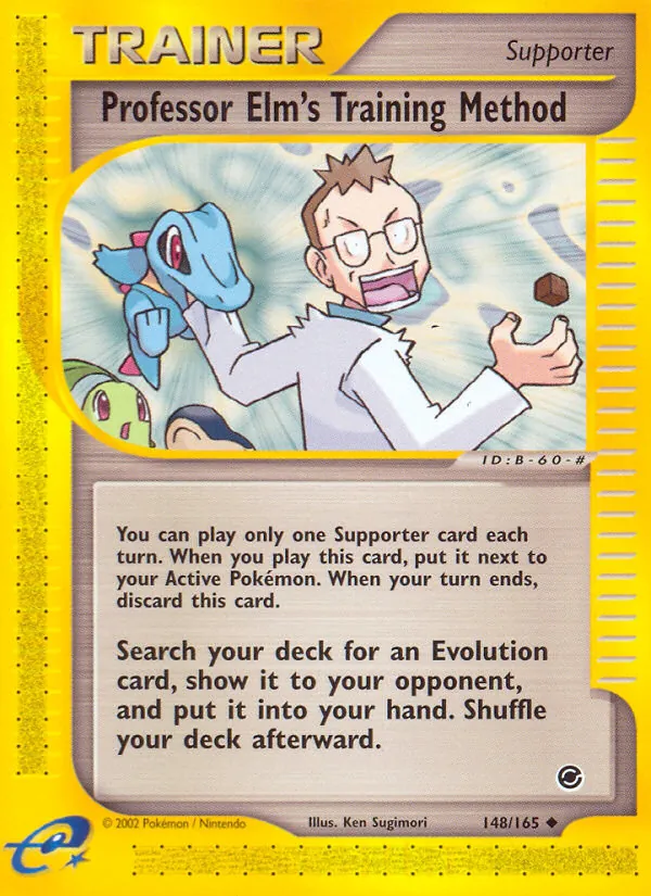 Carta Professor Elm's Training Method, número 148/165 da coleção Expedition Base Set