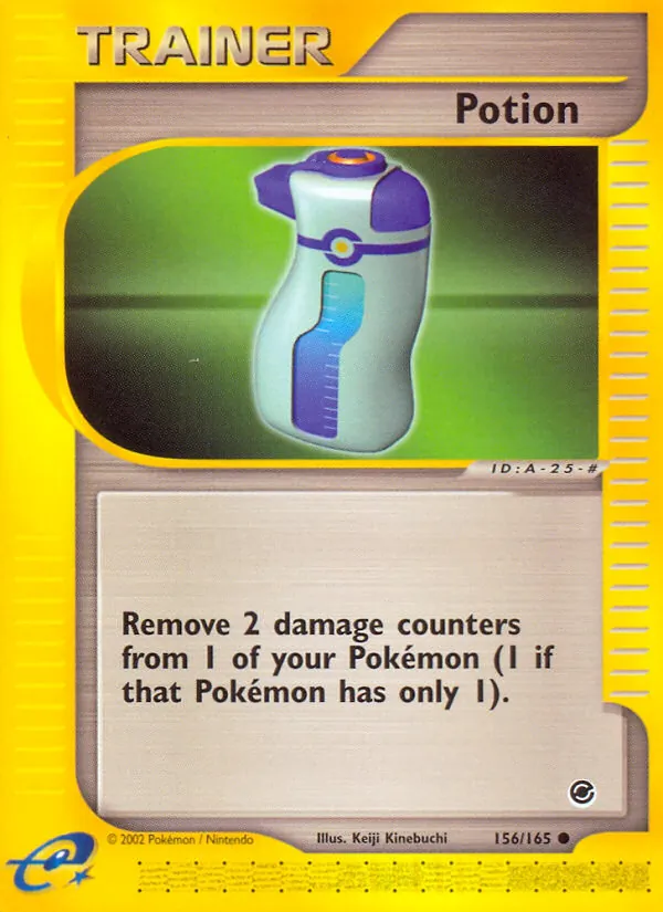 Carta Potion, número 156/165 da coleção Expedition Base Set