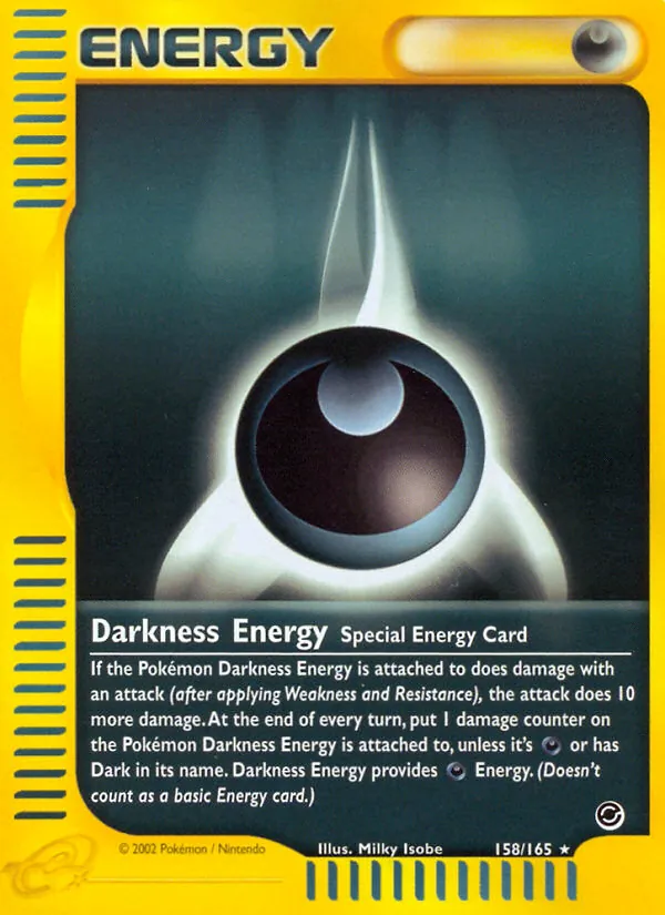 Carta Darkness Energy, número 158/165 da coleção Expedition Base Set