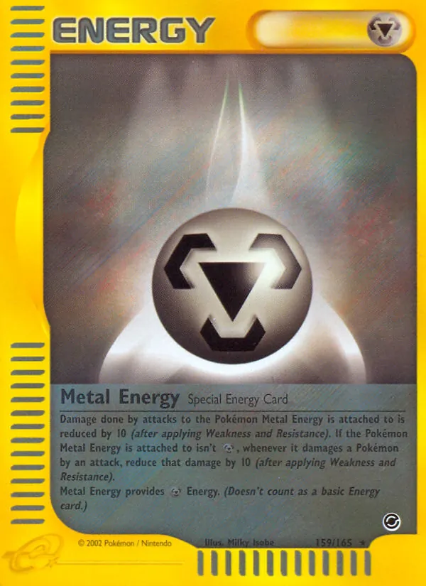 Carta Metal Energy, número 159/165 da coleção Expedition Base Set