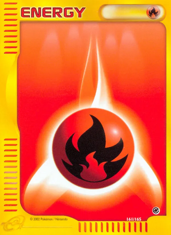 Carta Fire Energy, número 161/165 da coleção Expedition Base Set