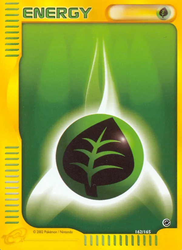 Carta Grass Energy, número 162/165 da coleção Expedition Base Set