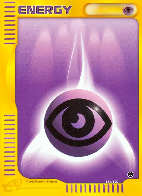 Carta Psychic Energy, número 164/165 da coleção Expedition Base Set
