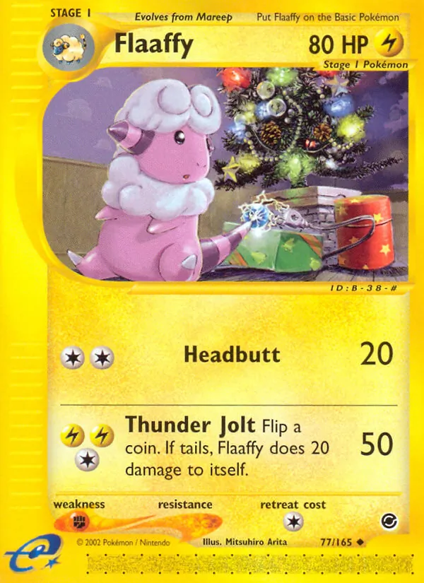 Carta Flaaffy, número 77/165 da coleção Expedition Base Set