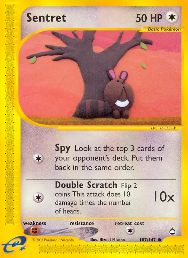 Carta Sentret, número 107/147 da coleção Aquapolis