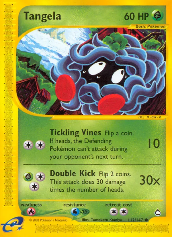 Carta Tangela, número 112/147 da coleção Aquapolis