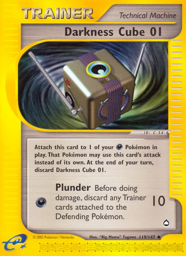 Carta Darkness Cube 01, número 119/147 da coleção Aquapolis