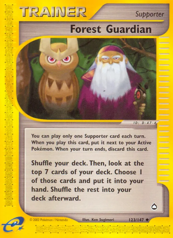 Carta Forest Guardian, número 123/147 da coleção Aquapolis