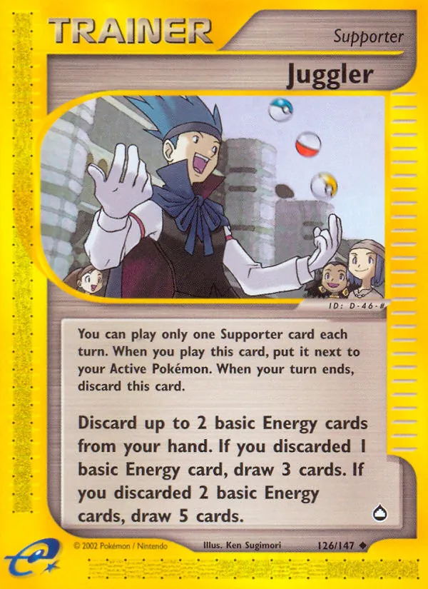 Carta Juggler, número 126/147 da coleção Aquapolis