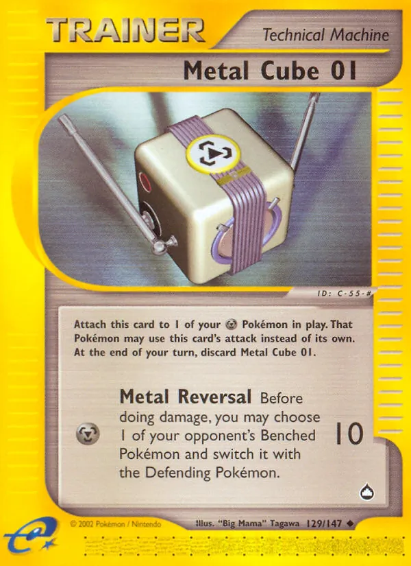 Carta Metal Cube 01, número 129/147 da coleção Aquapolis