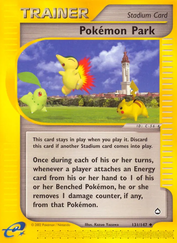 Carta Pokémon Park, número 131/147 da coleção Aquapolis