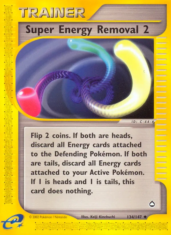 Carta Super Energy Removal 2, número 134/147 da coleção Aquapolis