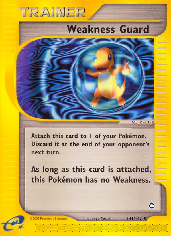 Carta Weakness Guard, número 141/147 da coleção Aquapolis