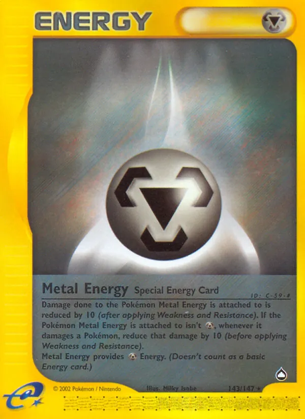 Carta Metal Energy, número 143/147 da coleção Aquapolis