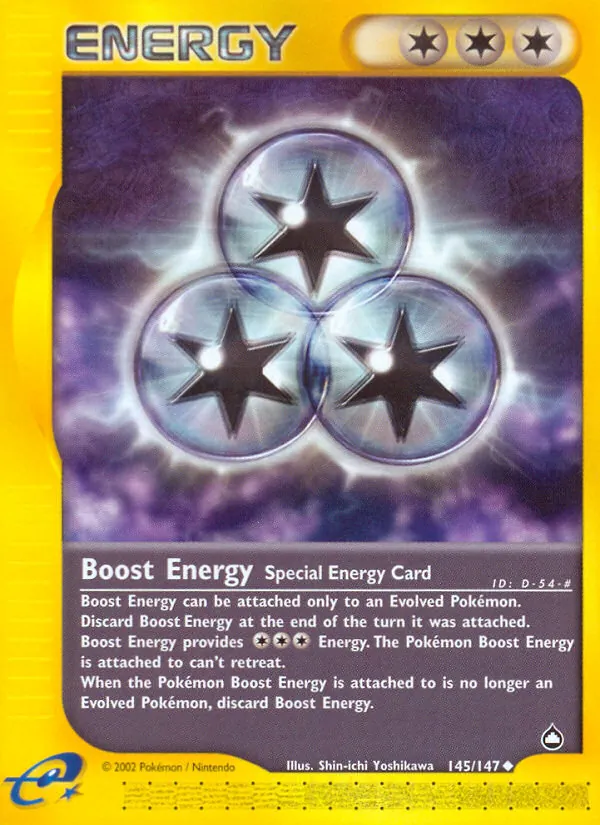 Carta Boost Energy, número 145/147 da coleção Aquapolis
