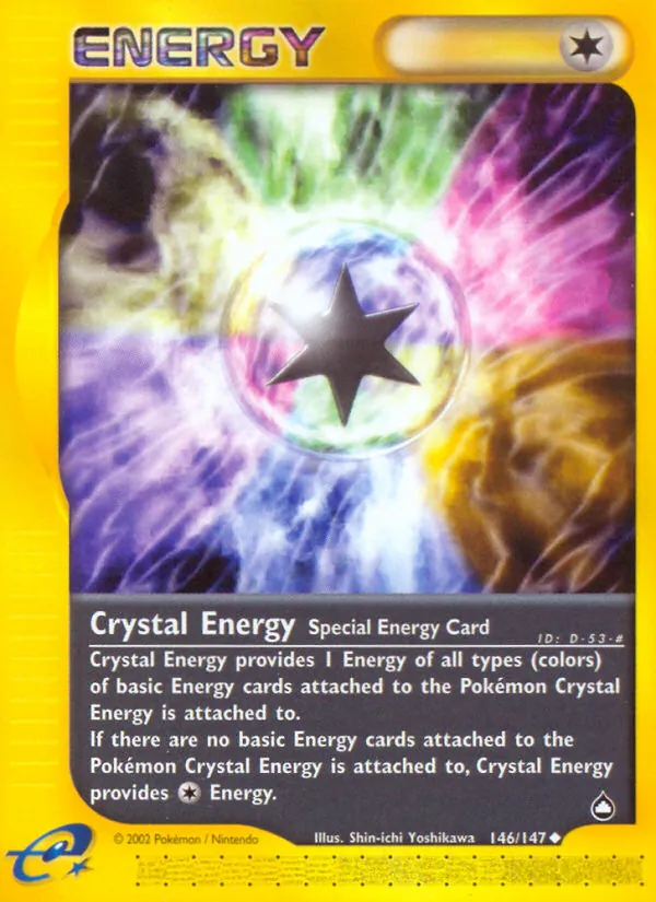Carta Crystal Energy, número 146/147 da coleção Aquapolis