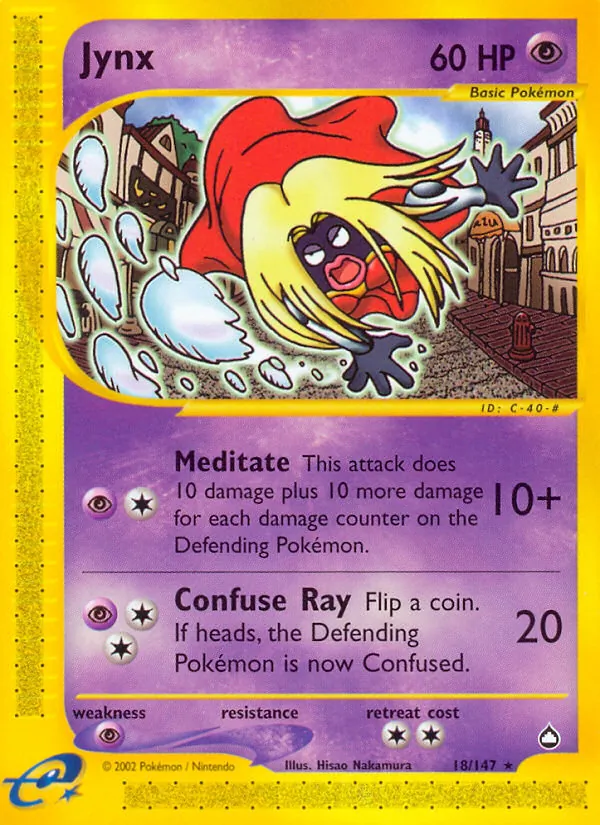 Carta Jynx, número 18/147 da coleção Aquapolis