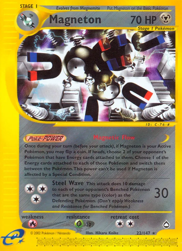 Carta Magneton, número 22/147 da coleção Aquapolis