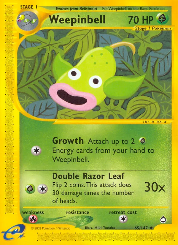 Carta Weepinbell, número 65/147 da coleção Aquapolis