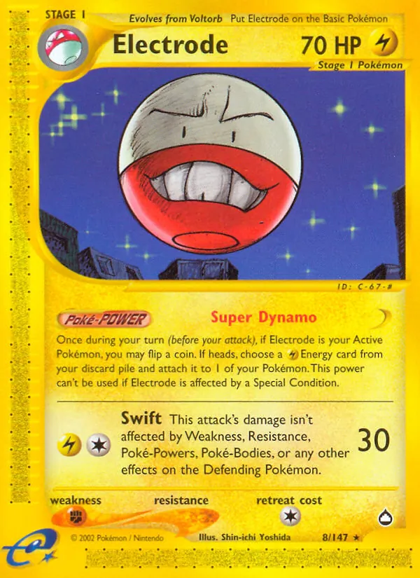 Carta Electrode, número 8/147 da coleção Aquapolis