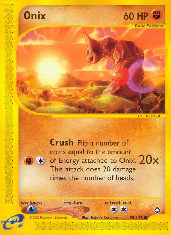 Carta Onix, número 98/147 da coleção Aquapolis
