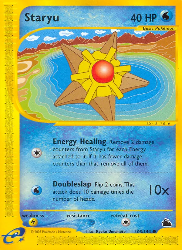 Carta Staryu, número 103/144 da coleção Skyridge