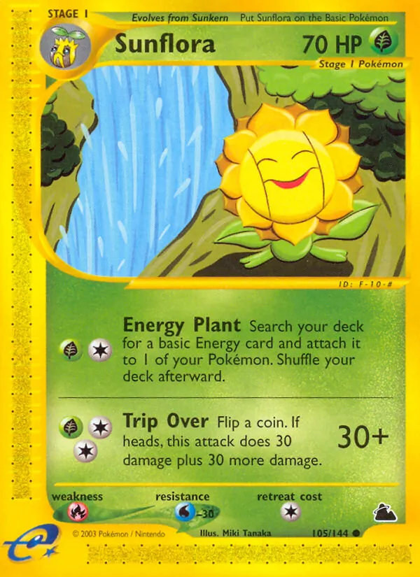Carta Sunflora, número 105/144 da coleção Skyridge