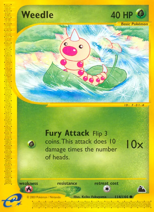 Carta Weedle, número 114/144 da coleção Skyridge