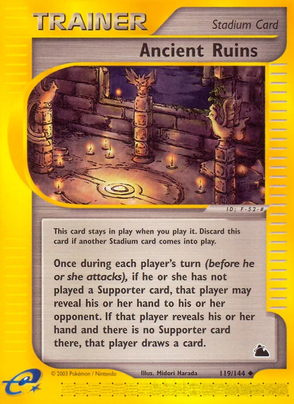 Carta Ancient Ruins, número 119/144 da coleção Skyridge
