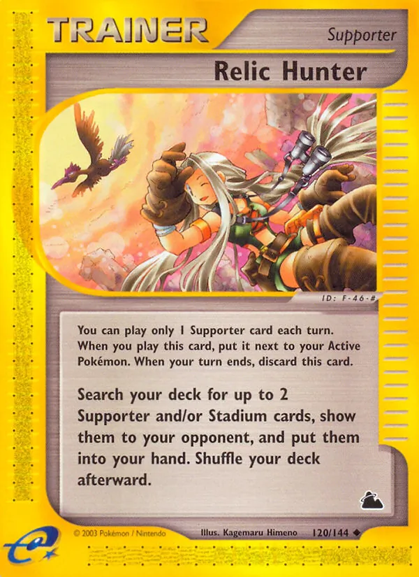 Carta Relic Hunter, número 120/144 da coleção Skyridge
