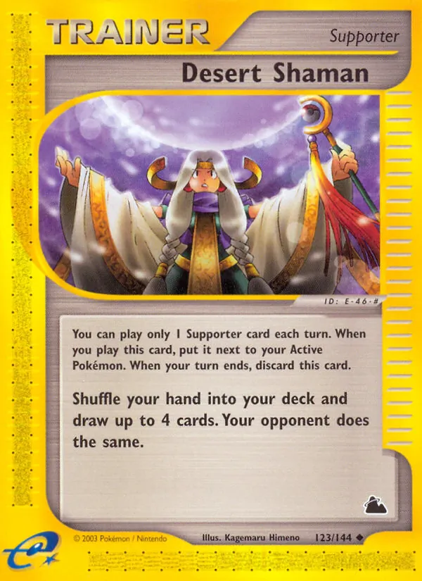 Carta Desert Shaman, número 123/144 da coleção Skyridge