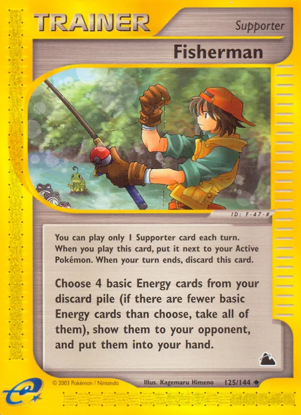 Carta Fisherman, número 125/144 da coleção Skyridge
