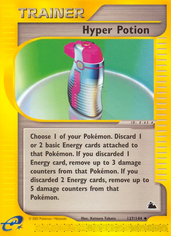 Carta Hyper Potion, número 127/144 da coleção Skyridge