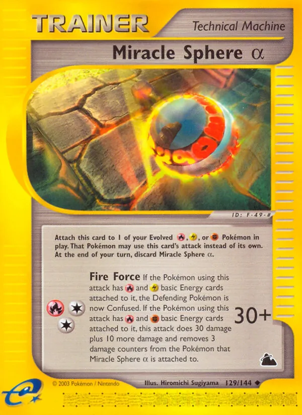 Carta Miracle Sphere α, número 129/144 da coleção Skyridge