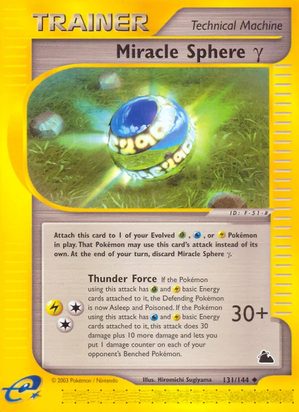 Carta Miracle Sphere γ, número 131/144 da coleção Skyridge
