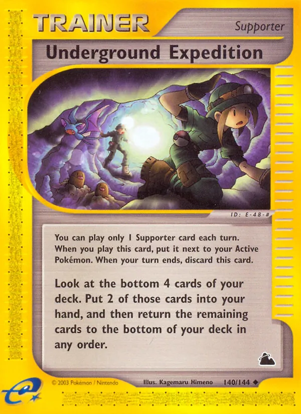 Carta Underground Expedition, número 140/144 da coleção Skyridge