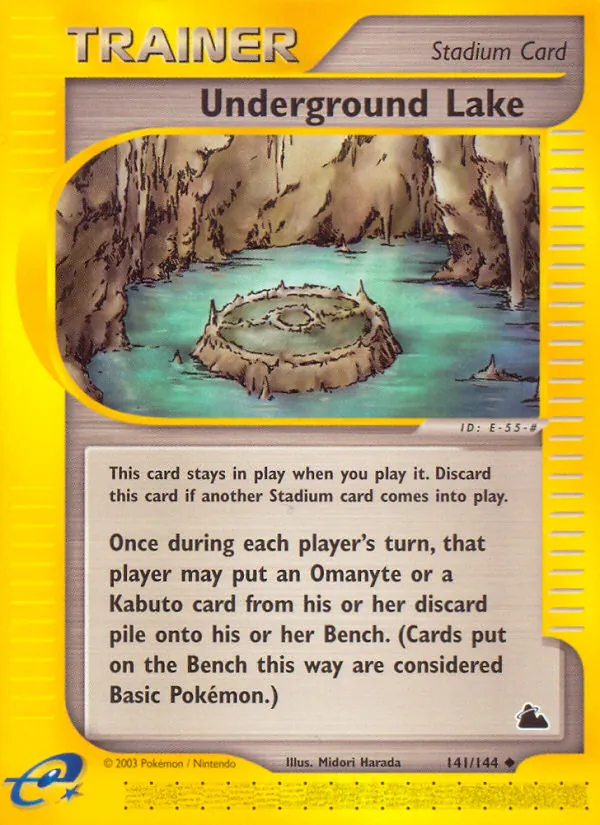Carta Underground Lake, número 141/144 da coleção Skyridge